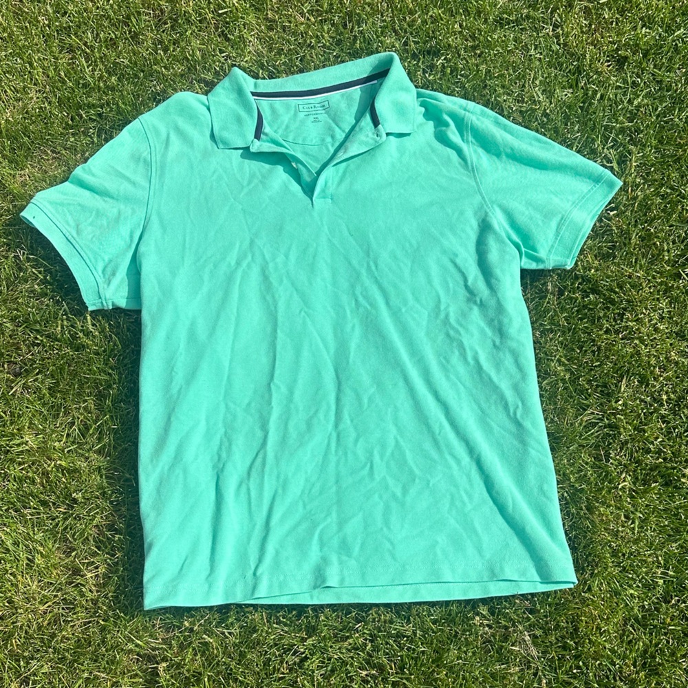 Club Room Performance Collared Golf Tennis Short Sleeve Polo Button Active Shirt